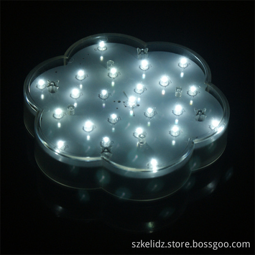 Battery Powered 6 Inch Square Shape RGB Flash LED Vase Light